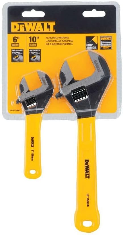 Dewalt_DWHT75497_2_Pc._Dip_Grip_Adjustable_Wrench,_Yellow