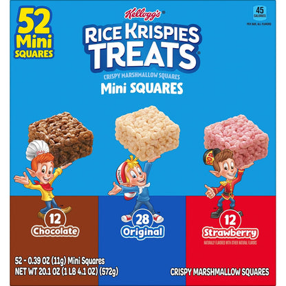 52 individually wrapped mini crispy marshmallow squares per 20.1 oz box