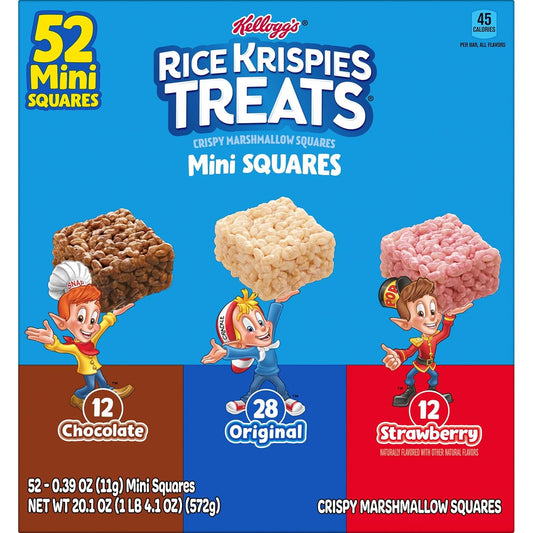 52 individually wrapped mini crispy marshmallow squares per 20.1 oz box