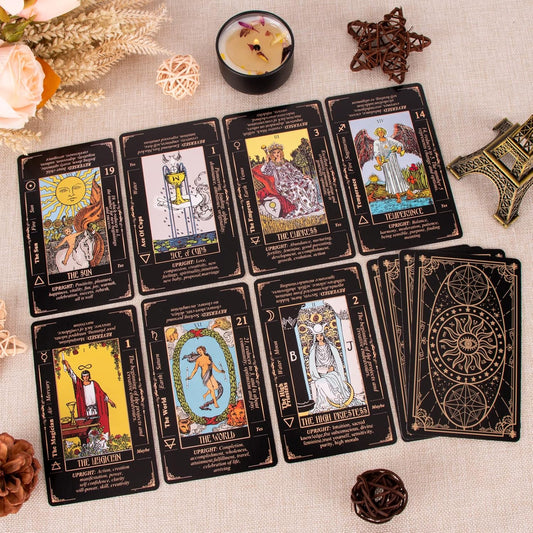 Tarot_Cards_for_Beginners,_Classic_Tarot_Cards_with_Meanings_on_Them,_Durable_Tarot_Cards_with_Guide_Book_for_Beginners_(Black)