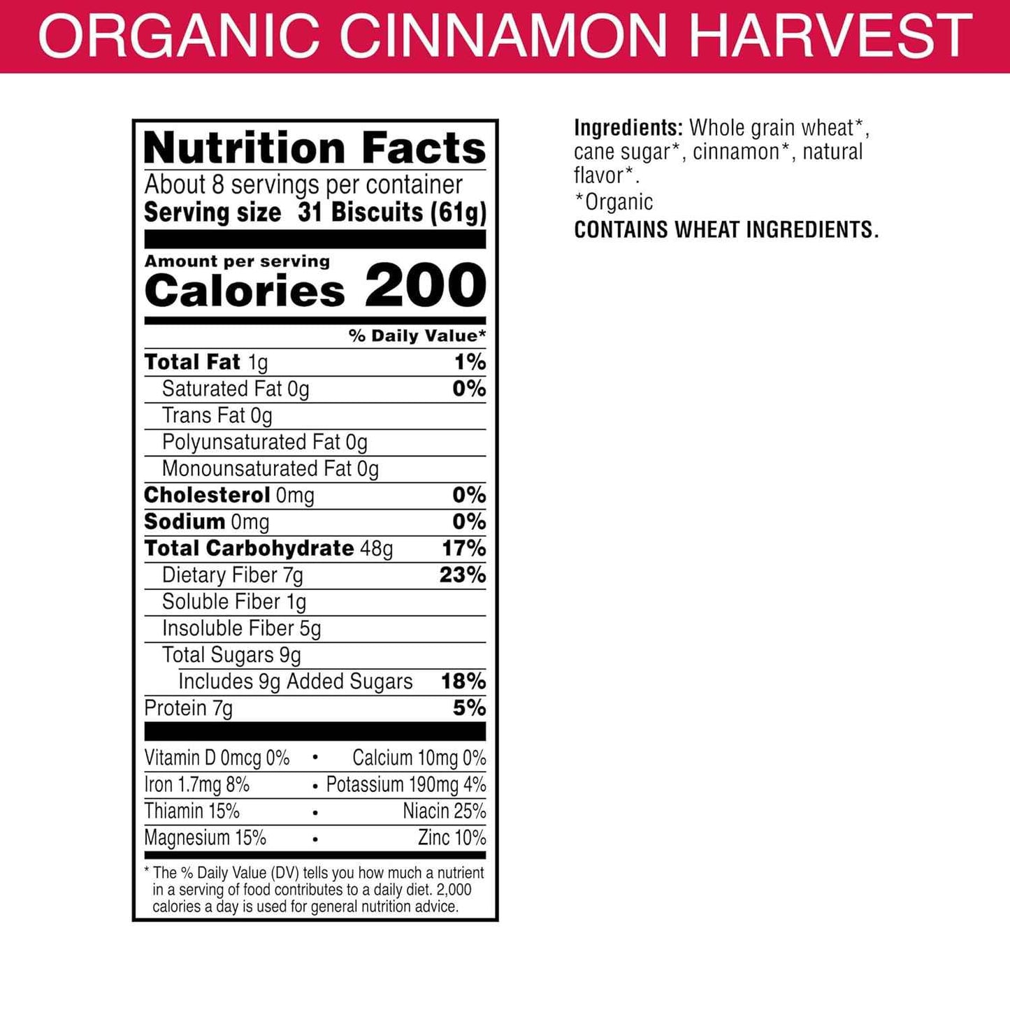 Kashi Cinnamon Harvest Whole Grain Cereal – Clean-Ingredient Vegan Breakfast Bowl for Wellness Routines, 18oz