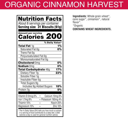 Kashi Cinnamon Harvest Whole Grain Cereal – Clean-Ingredient Vegan Breakfast Bowl for Wellness Routines, 18oz