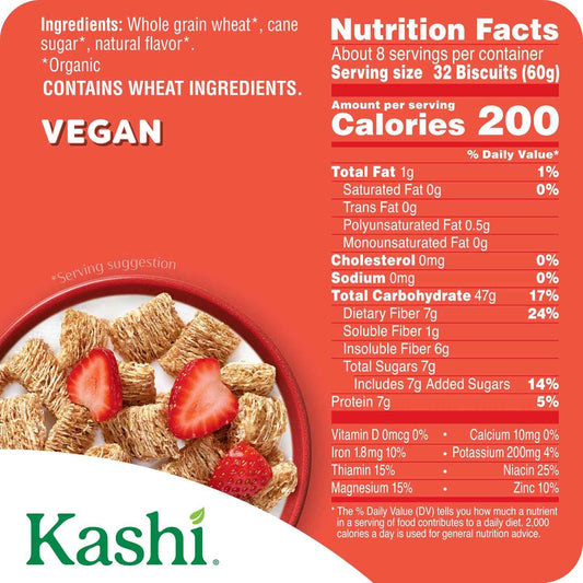 Kashi Organic Autumn Wheat Cereal – Quick Portable Breakfast for Busy Office Mornings, 18oz Box
