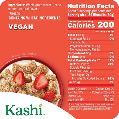 Kashi Organic Autumn Wheat Cereal – Quick Portable Breakfast for Busy Office Mornings, 18oz Box