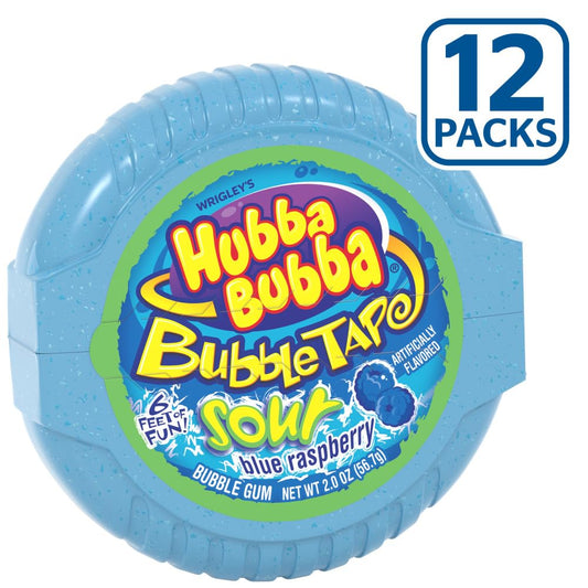 HUBBA_BUBBA_Sour_Blue_Raspberry_Bubble_Gum_Tape,_2_oz_(Pack_of_12)
