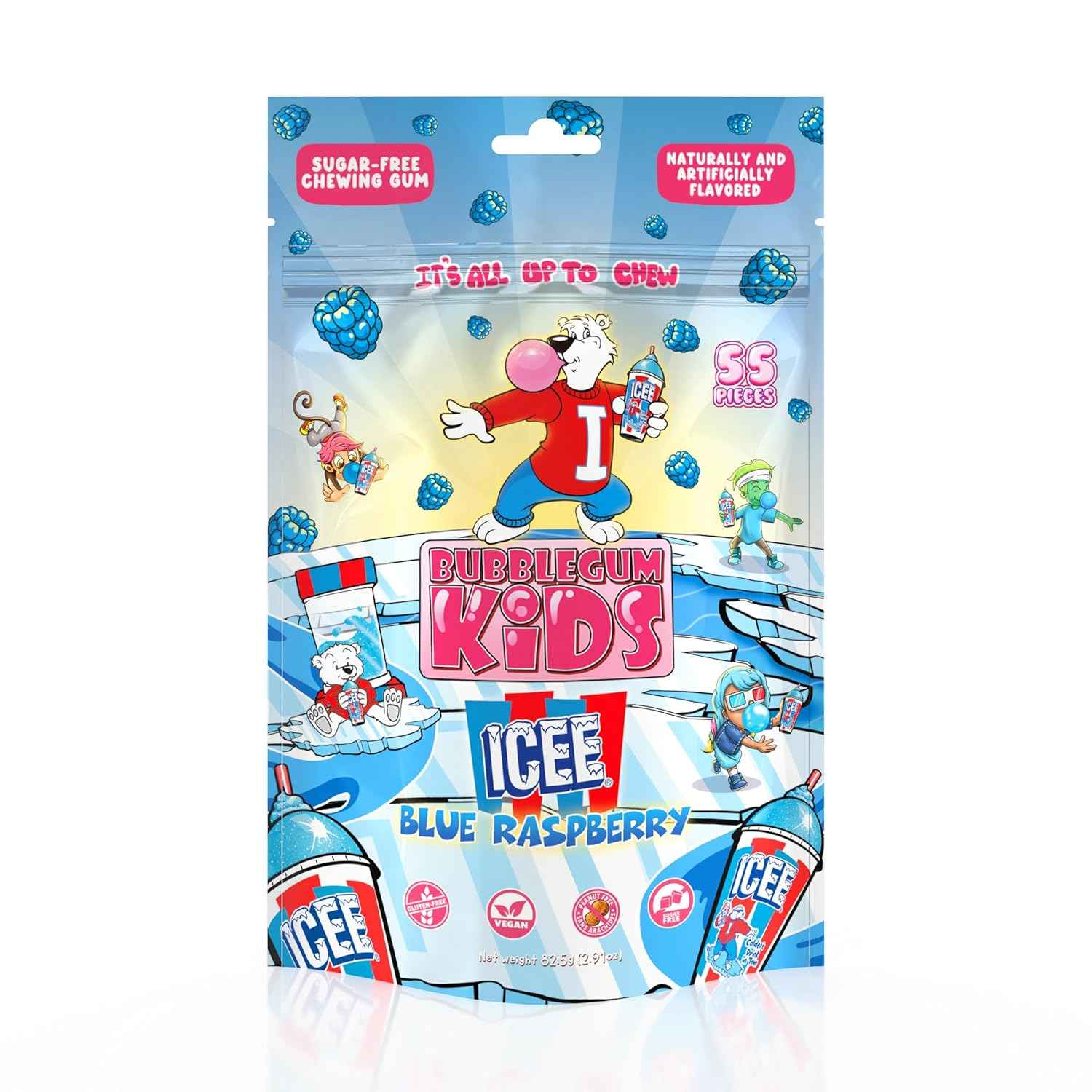 Bubblegum Kids Chiclet Gum – Guilt-Free Chewing Ritual for Adults Cutting Sugar, Xylitol Sweetened