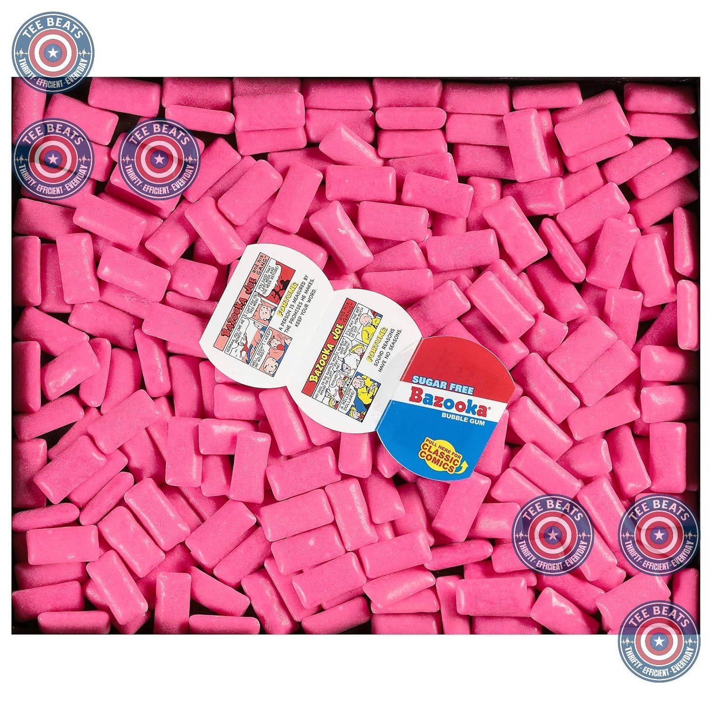 Bazooka_Bubble_Gum_Sugar-Free_Chewing_Gum_Pellets,_Bulk_Gum_in_Resealable_Bag,_120_Ct_in_Original_Pink_Flavor,_Sugar_Free_Bulk,_Baseball_Party_Favors,_Nostalgic_90s_Candy