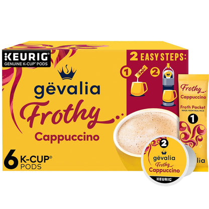 Gevalia_Frothy_2-Step_Artificially_Flavored_Cappuccino_Espresso_Style_K‐Cup_Coffee_Pods_&_Froth_Packets_Kit,_6_ct._Box