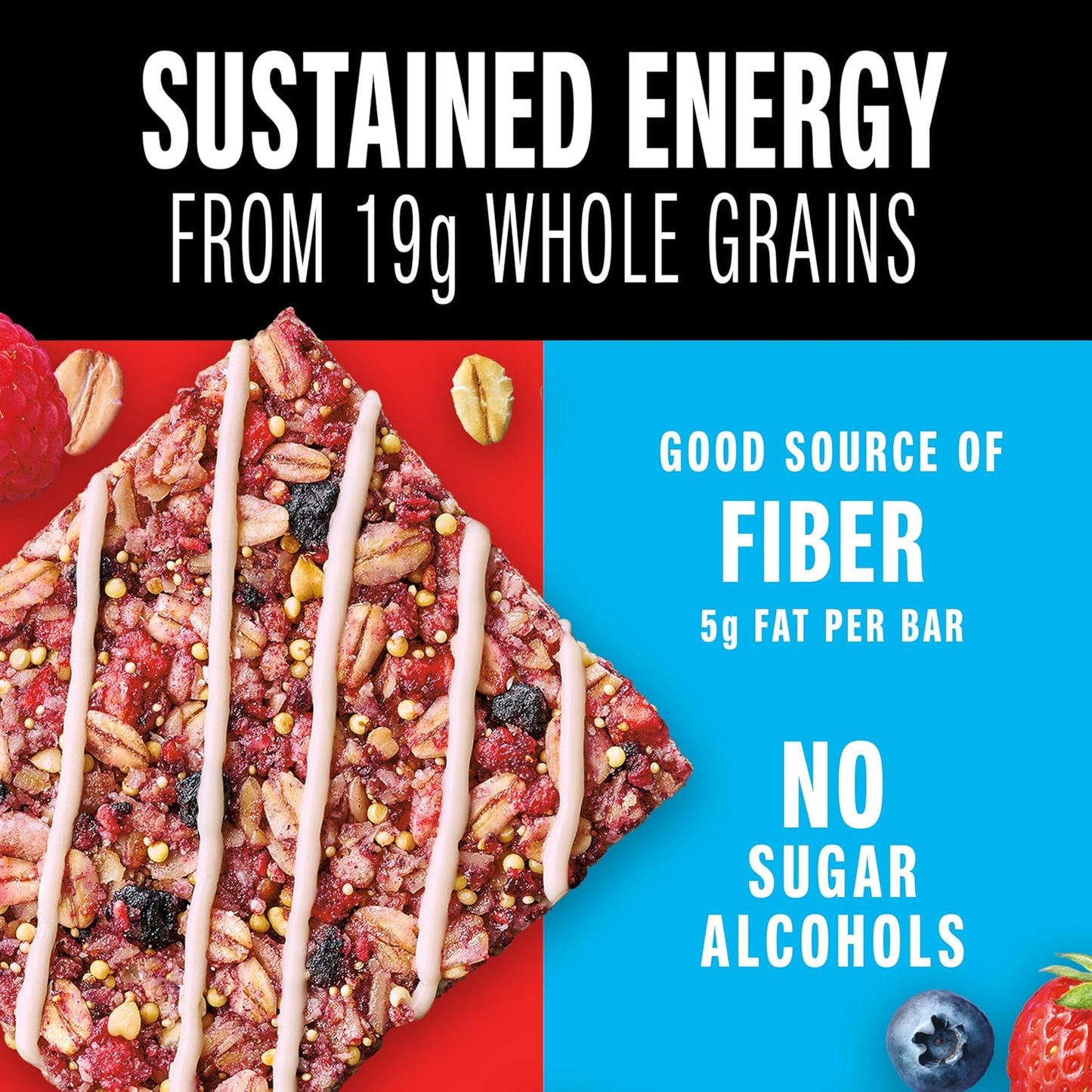 5g fiber, 0g trans fat, low sodium, no sugar alcohols