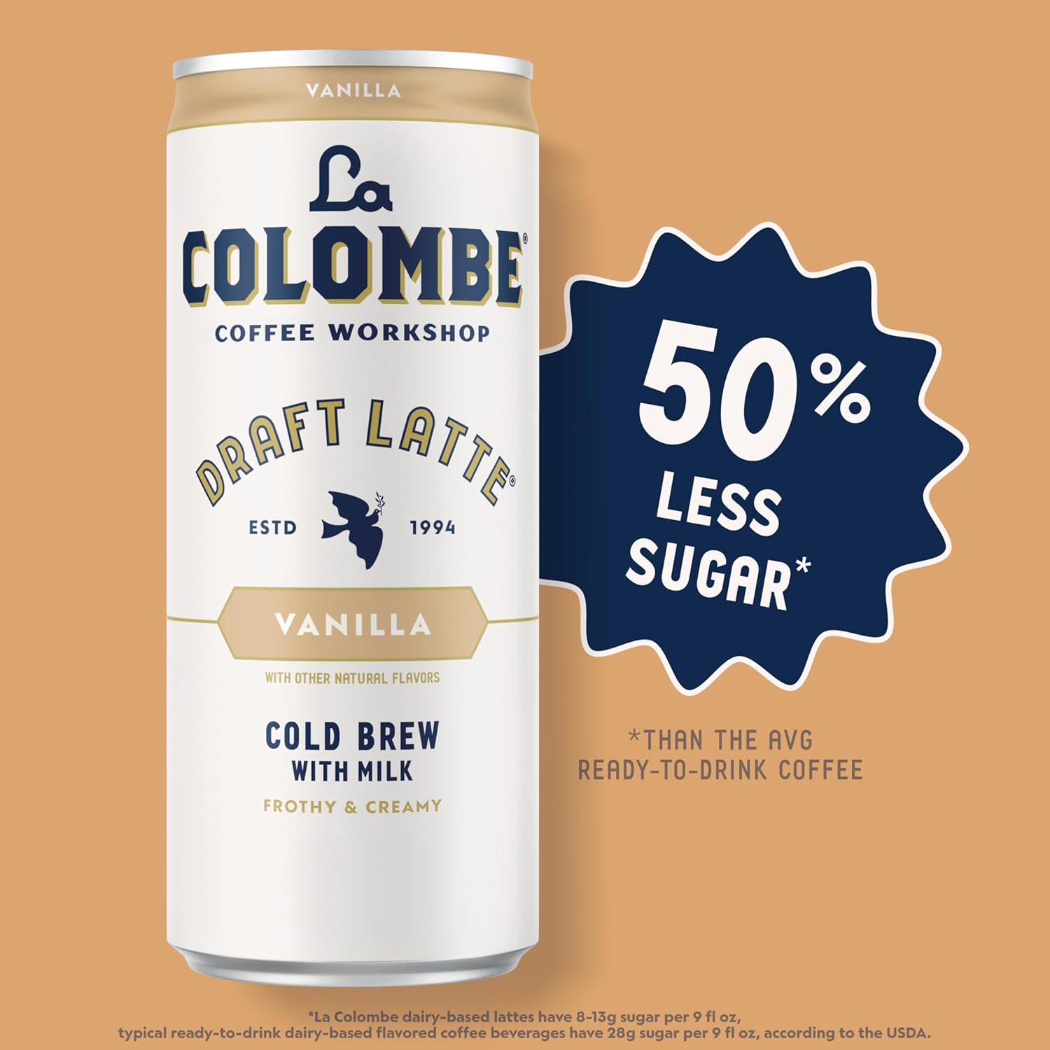 5g of protein and only 100 calories per can, with 115mg of natural caffeine