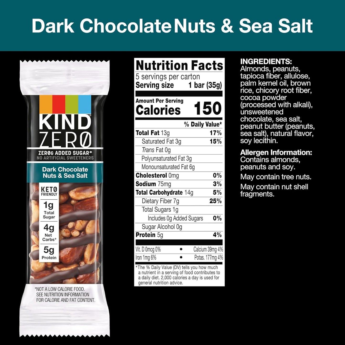 5g protein per bar from almond and peanut base