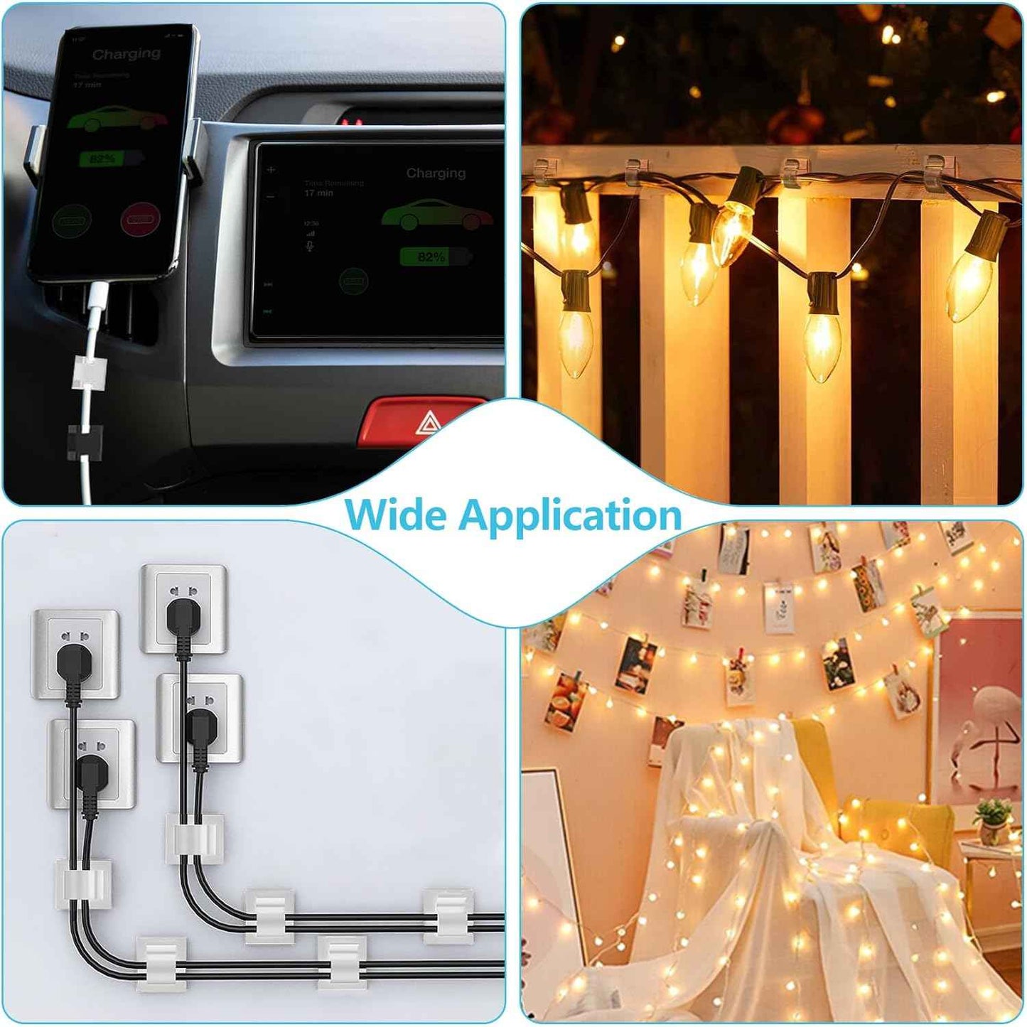 Cable Tidy Co. Outdoor String Light Clips – Weather-Ready Holders for Patio and Eaves