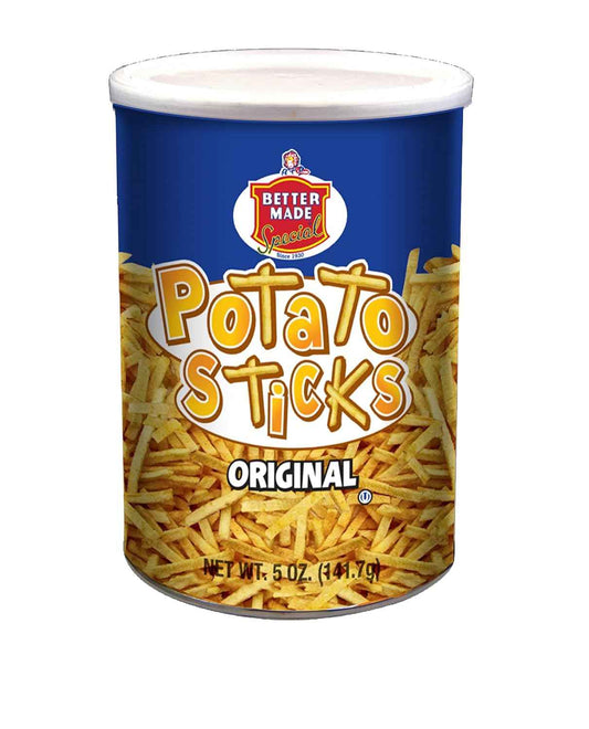 Better Made Potato Sticks 5oz Canister - Office Desk Snack with Resealable Lid for Focused Workdays and Breakroom Sharing