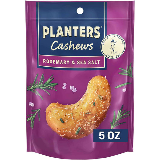 PLANTERS Dill Pickle Cashews 5oz Bags - Portable Protein Snack for Camping and Hiking