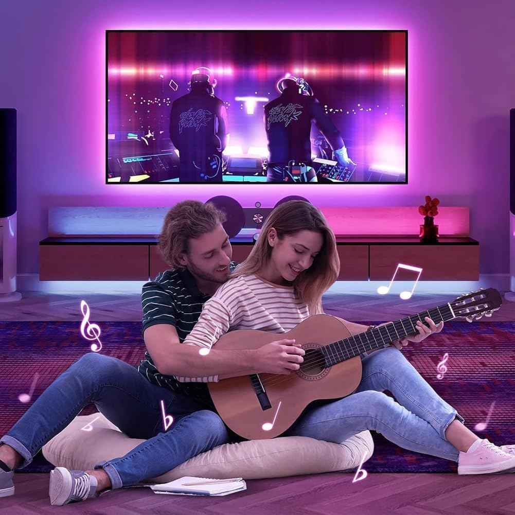 PSTAR LED Strip Lights Birthday Gift for Her, App Controlled RGB Bedroom Decor for Women, Moms, and Couples