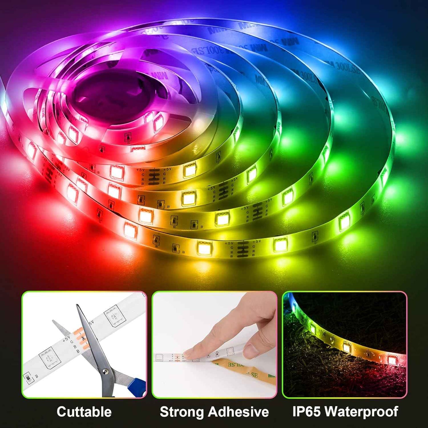 HOUHUI LED Strip Lights Housewarming Gift, RGB USB TV Backlight for New Homeowners