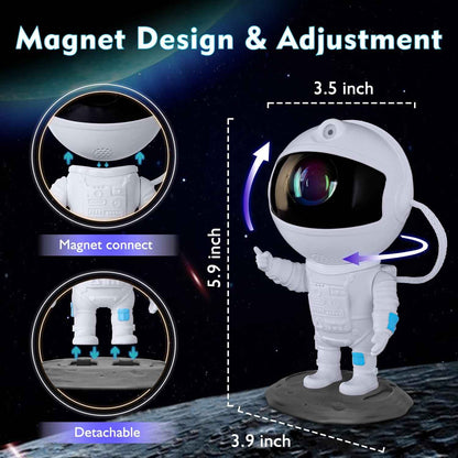 Astronaut Galaxy Projector – Calming Night Light for Relaxation, Star Breathing Mode for Stress Relief