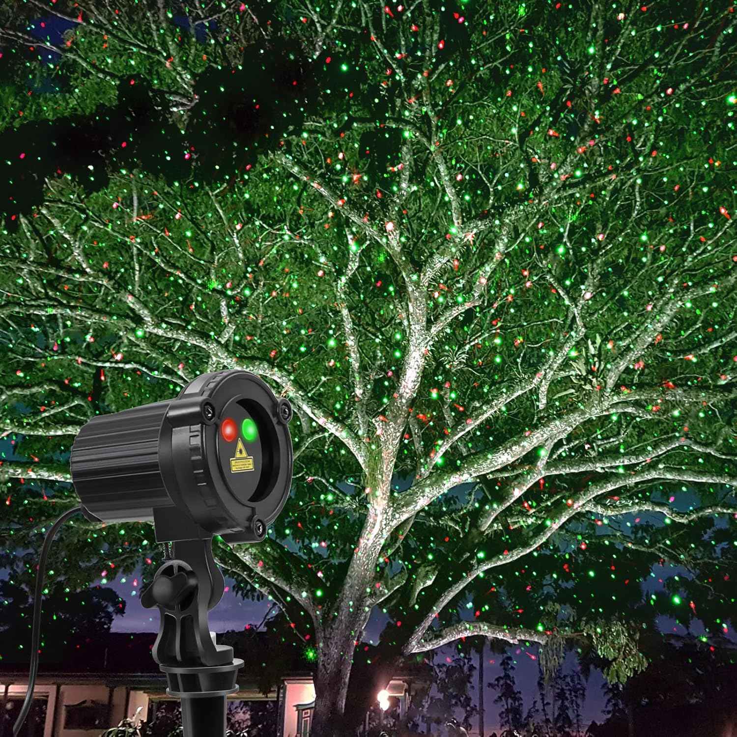 Laser Christmas Projector Lights Outdoor – Patio & Garden Star Light, IP65 Weatherproof Holiday Decor