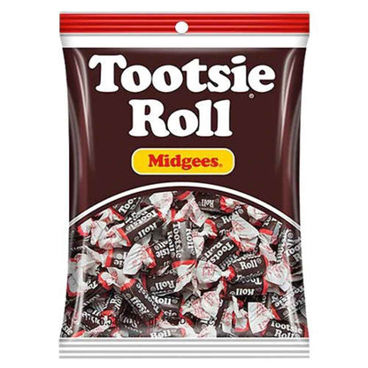 Tootsie Roll Midgees 6.5 oz - Allergy-Conscious Individually Wrapped Chocolate Candy for School Parties and Trick-or-Treat Handouts