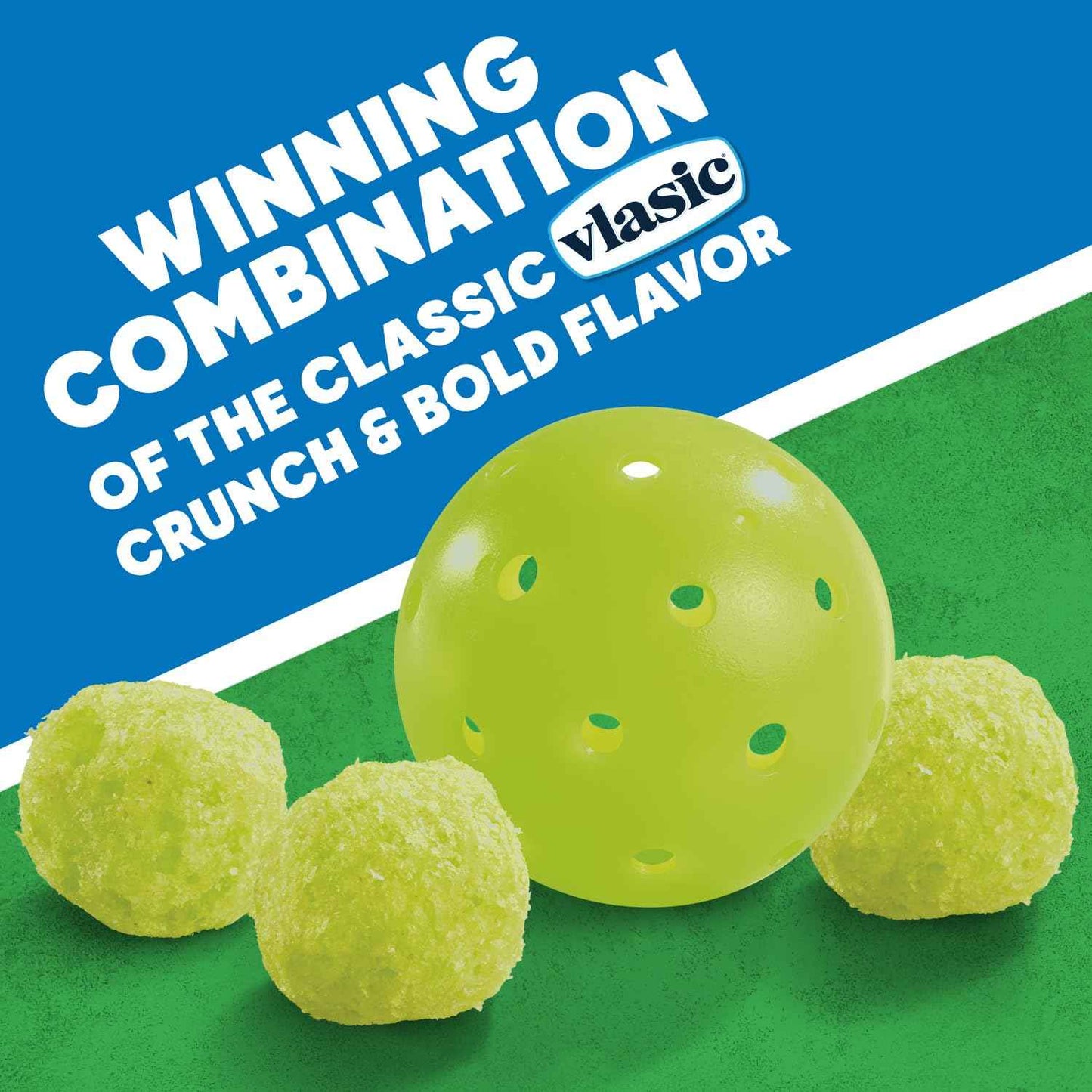 Vlasic Pickle Balls Dill Pickle Flavored Corn Puffs 6.5 oz – Novelty Pickleball-Themed Gift for Pickle Obsessed Friends