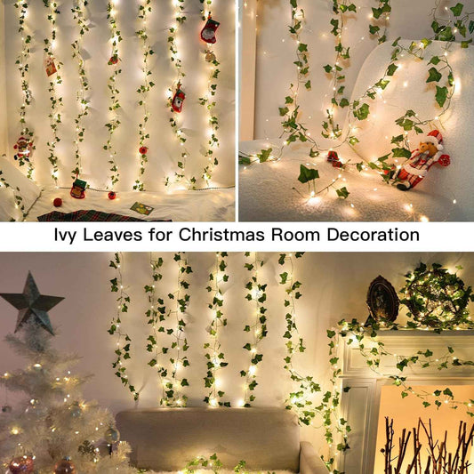 suddus Vine Fairy Lights – Thoughtful Birthday Gift for Her, Pre-Lit Ivy Curtain with 8 Modes and Auto Timer