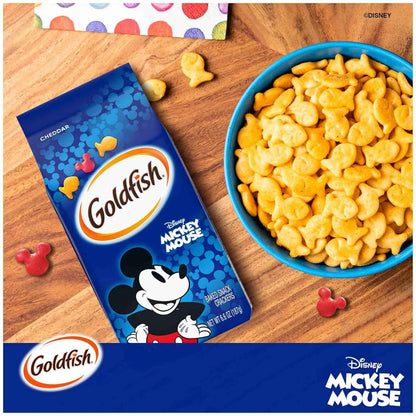 Goldfish Disney Mickey Mouse Cheddar Crackers Baked Never Fried Snack for Kids, 6.6 oz Pepperidge Farm
