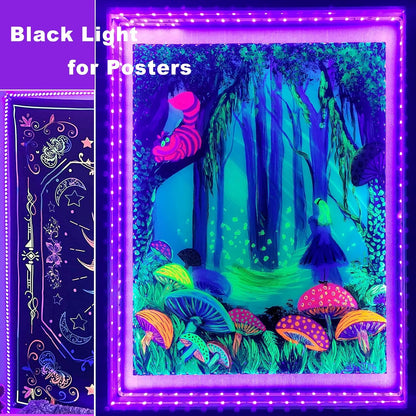 6.6ft Black Light LED Strip Kit – Birthday Gift for Teens, USB UV Light for Bedroom Glow