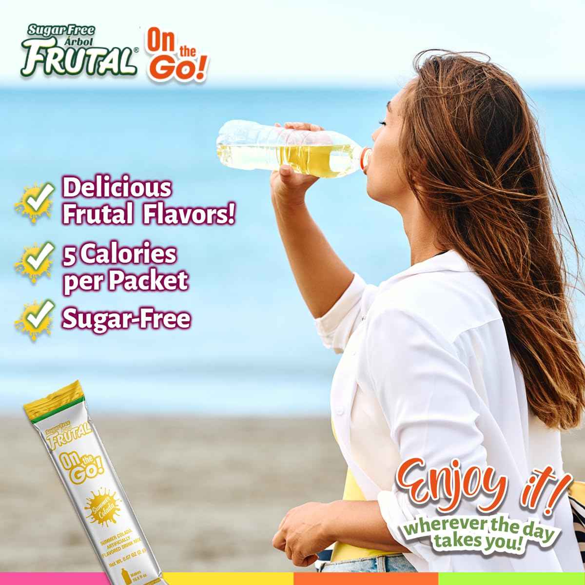 Frutal On-The-Go! Flavored Water Sticks – Parent-Approved Soda Alternative with 6 Fruit Flavors Kids Love, No Sugar Added