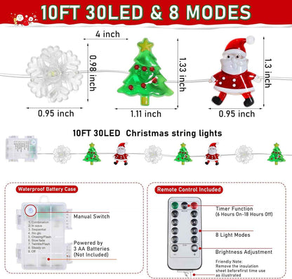 [BRAND] Flameless Battery Christmas Lights with Cool-Running LEDs – Safe Holiday Decor Around Kids, Pets, and Dried Wreaths