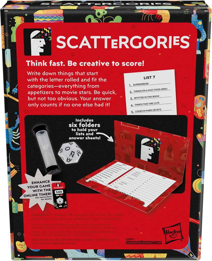 Hasbro Gaming Scattergories Classic Game – Birthday Gift for Teens and Adults, Family Game Night Box for 2 to 6 Players