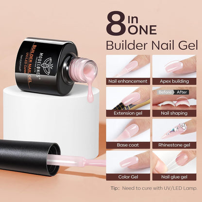 6 nude-pink color variants (nude pink, nude, crimson blush, reddish nude) plus 5 nail-tip size/shape variants (almond, coffin, oval, square)