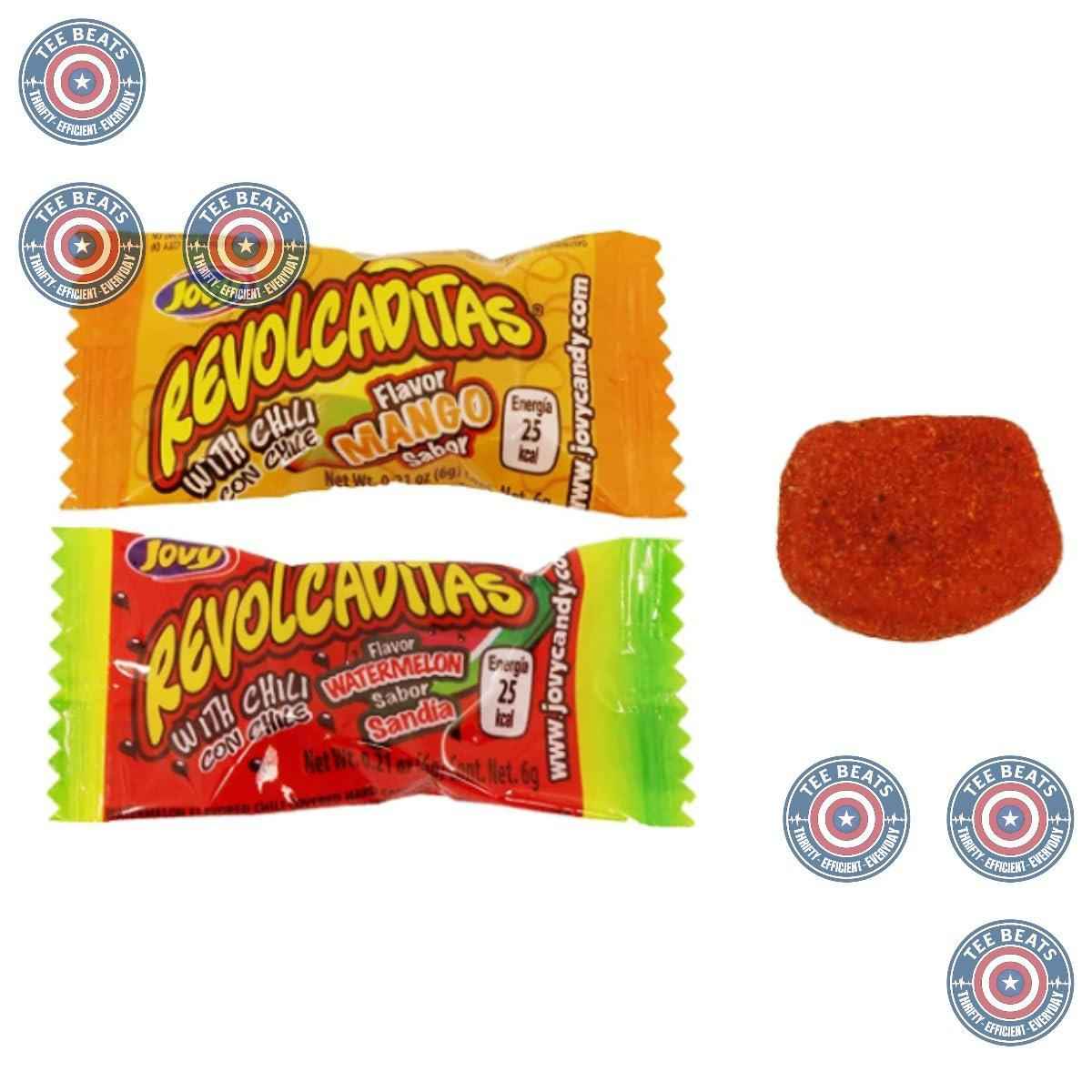 Sweetzo Sweet and Spicy Chili Hard Candy – Portable Snacks for Camping Trips and Picnics, Watermelon Mango Individually Wrapped Bags