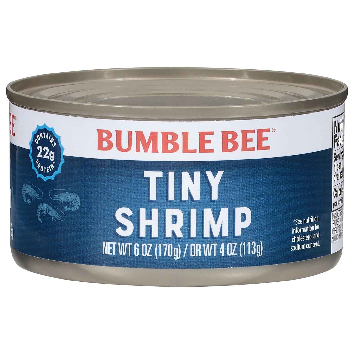 Bumble Bee Tiny Shrimp 6 oz Can – Clean Keto Protein for Health-Conscious Home Lunches