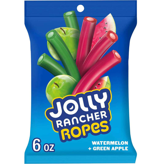 JOLLY RANCHER Ropes Assorted Fruity Chewy Rope Candy for School Lunches, Birthday Parties, and Family Movie Nights, 6 oz
