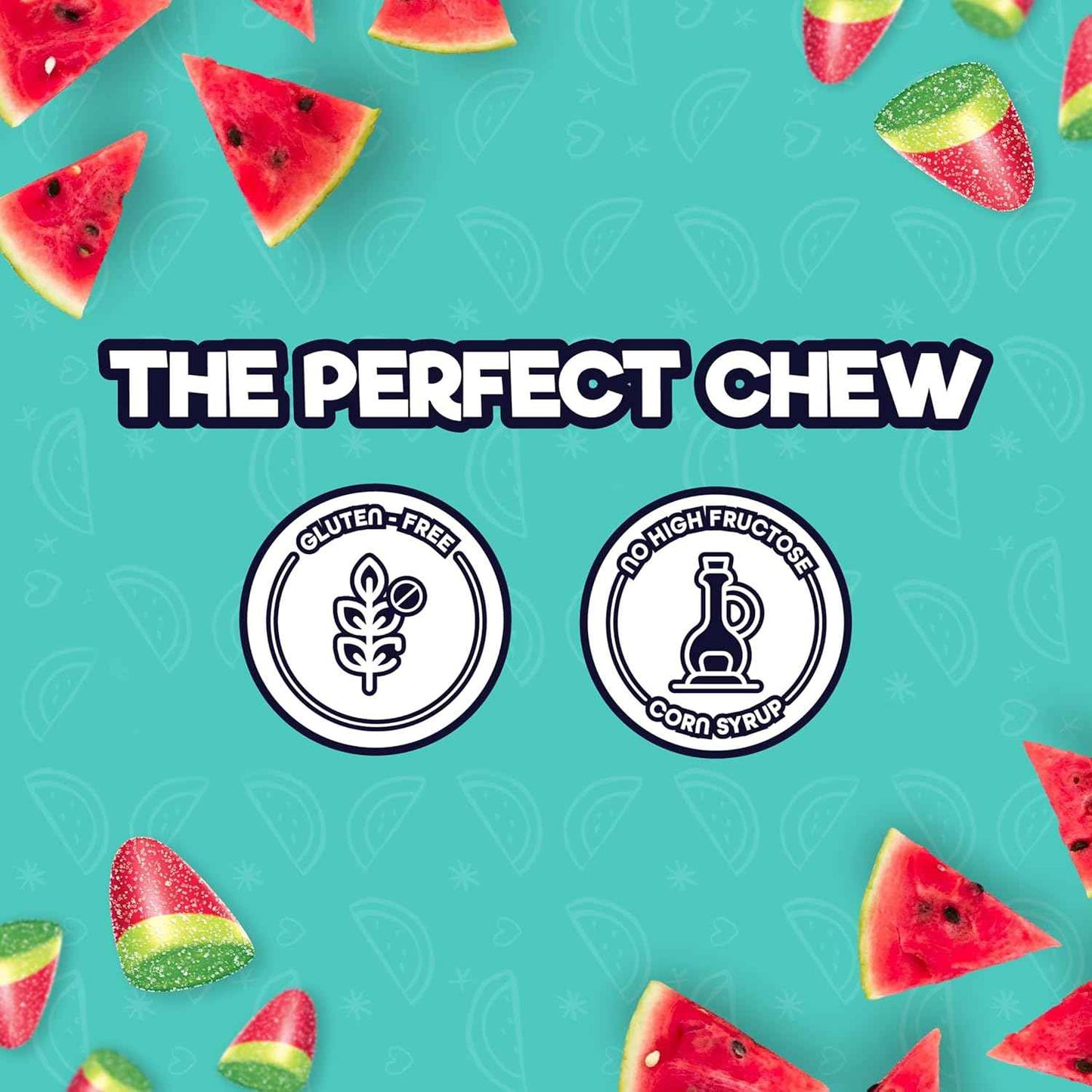 ChewzMe Sour Watermelon Gummy Candy for Kids Lunchbox, Nut-Free and Gluten-Free Sweet Treat, 6 oz Grab-and-Go Bag