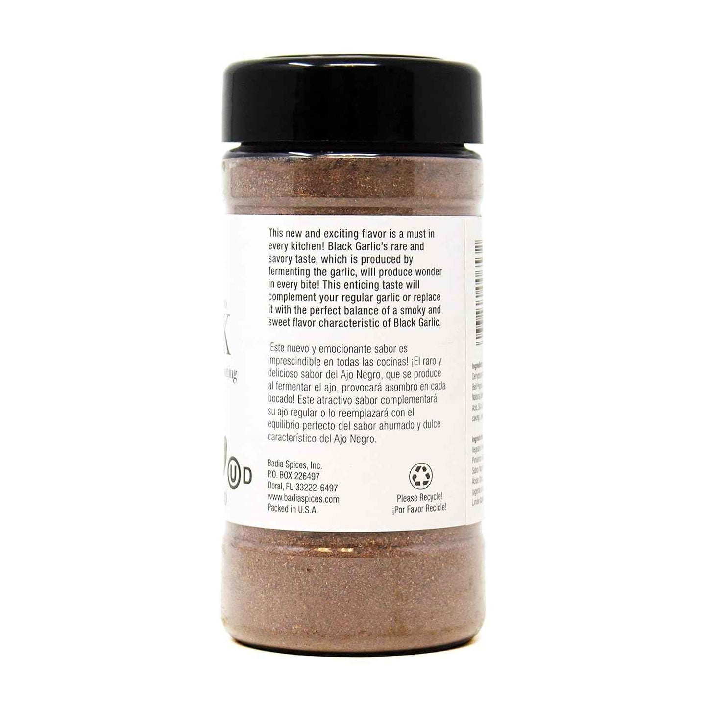 Badia Black Garlic Seasoning, 6 oz – Grilling & BBQ Rub for Steaks, Chicken & Smoked Meats Outdoors