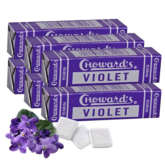 Choward's Violet Mints Candy 6-Pack – Safe, Wrapped Hard Candy for Lunchboxes, Playdates, and Family Road Trips