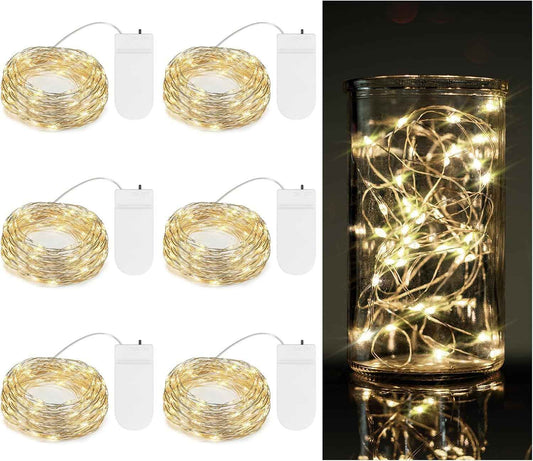 TingMiao Battery Operated Fairy Lights – Flameless Bedroom Lighting, Cool Touch 7.2 ft LED String for Sleep