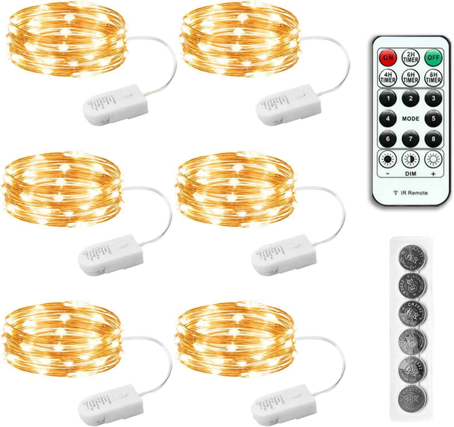 LumLux Waterproof Fairy Lights 6 Pack – Patio String Lights for Outdoor Dining, Porch Railing, and Garden Party Glow