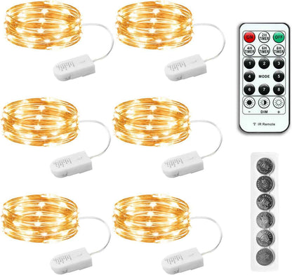 LumLux Waterproof Fairy Lights 6 Pack – Patio String Lights for Outdoor Dining, Porch Railing, and Garden Party Glow