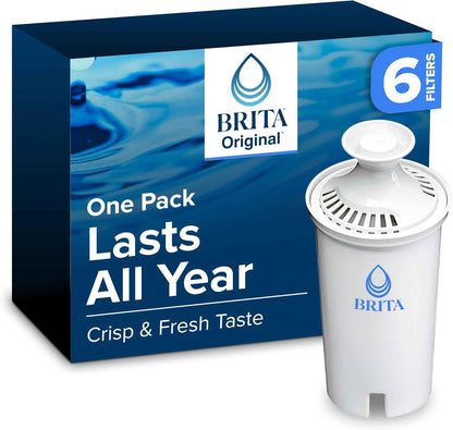 Brita Standard Water Filter 6-Pack – Thoughtful Housewarming Gift for New Homeowners and Renters