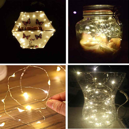 Aurora Glow Smoke-Free LED String Lights – Safe Alternative to Candles for Bedroom, 6-Pack