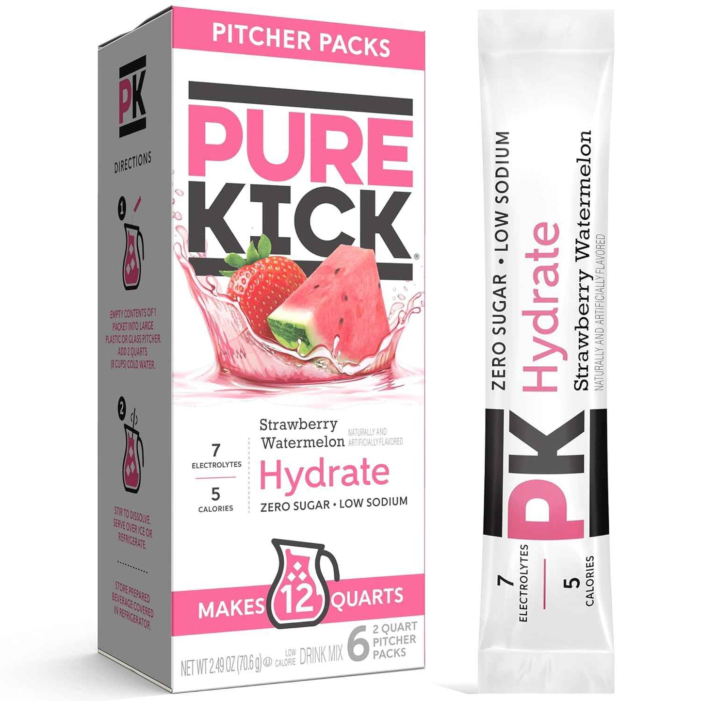 Pure Kick Hydration Pitcher Pack – Portable Electrolyte Drink for Camping and Patio Days