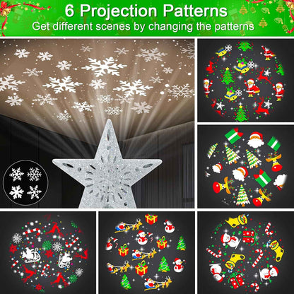 [Brand Name] Star Tree Topper with Built-In Projector – Cozy Bedroom Holiday Decor with 6 Ambient Light Modes