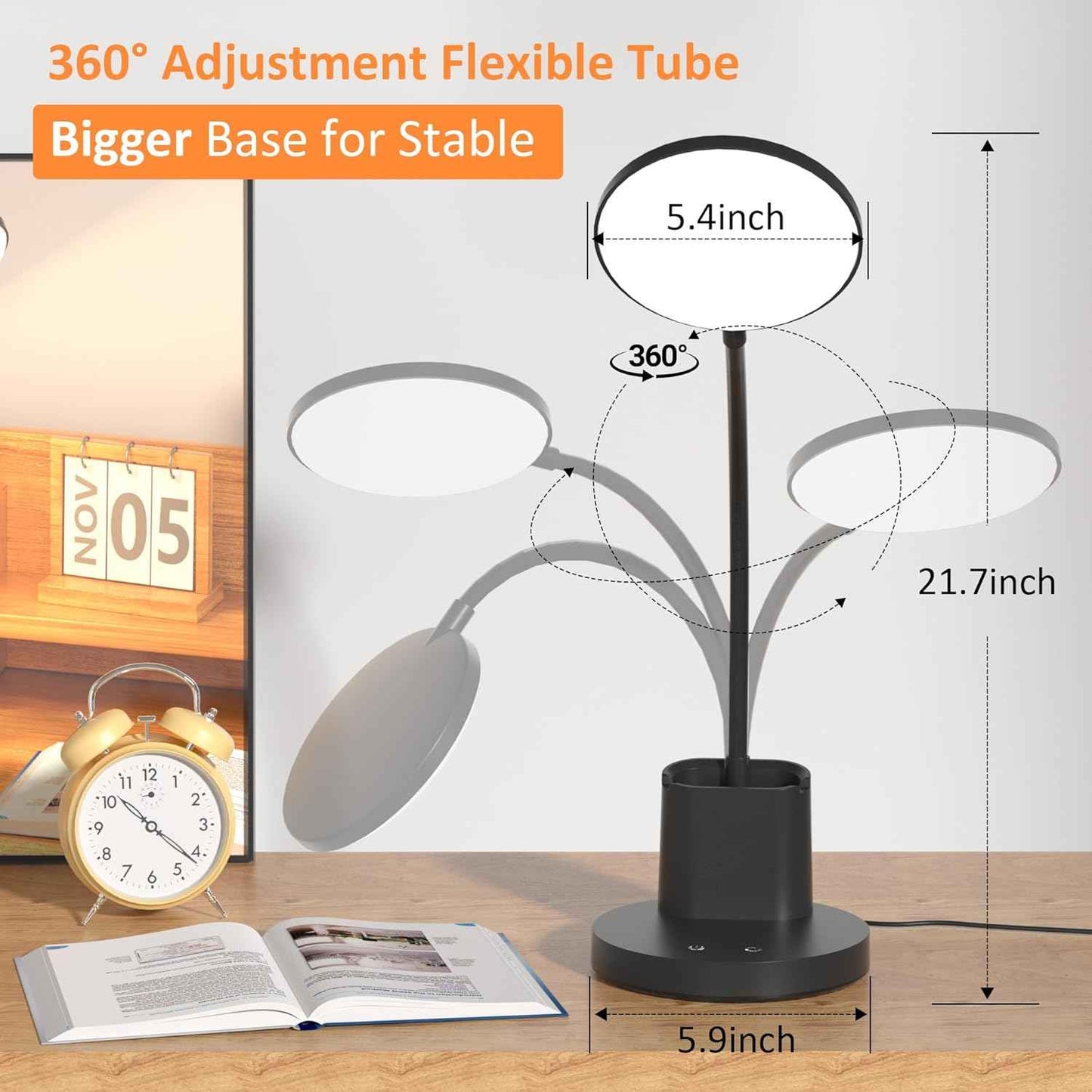 AromaX Glow – Child-Safe Study Lamp for Elementary Desk and Bedroom Nightstand