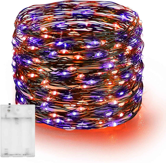 Dazzle Bright Halloween String Lights – 60 LED Indoor Decor, 360-Degree Glow for Mantel Shelf and Reading Nook