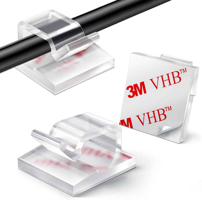 HOLIDAYOWL Christmas Light Clips as Holiday Gift for Home Decorators, Clear Adhesive Hooks for String Lights Without Drilling