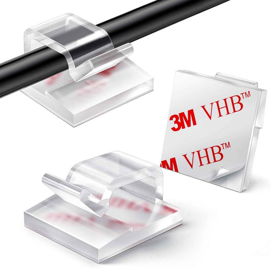 HOLIDAYOWL Christmas Light Clips as Holiday Gift for Home Decorators, Clear Adhesive Hooks for String Lights Without Drilling