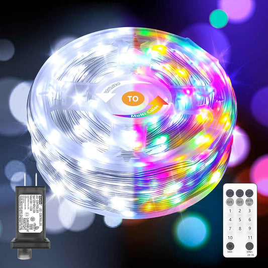 Lumify Outdoor Christmas Lights 206FT 600LED Color Changing String – Waterproof Patio and Backyard Ambiance for Open-Air Entertaining