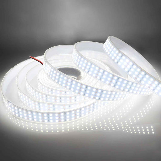 Muzata Triple Row LED Strip – 16.4ft 12V Cuttable Tape for DIY Under-Cabinet and Accent Projects